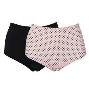 Rhonda Shear 2-pack Brief Panty LARGE NEW MEDIUM